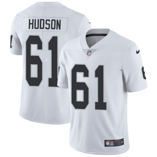 2019 Men Oakland Raiders #61 Hudson white Nike Vapor Untouchable Limited NFL Jersey